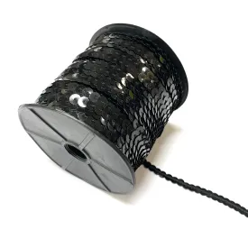 Sequin Single Strand 6mm Trimming per 10 mtrs - Black