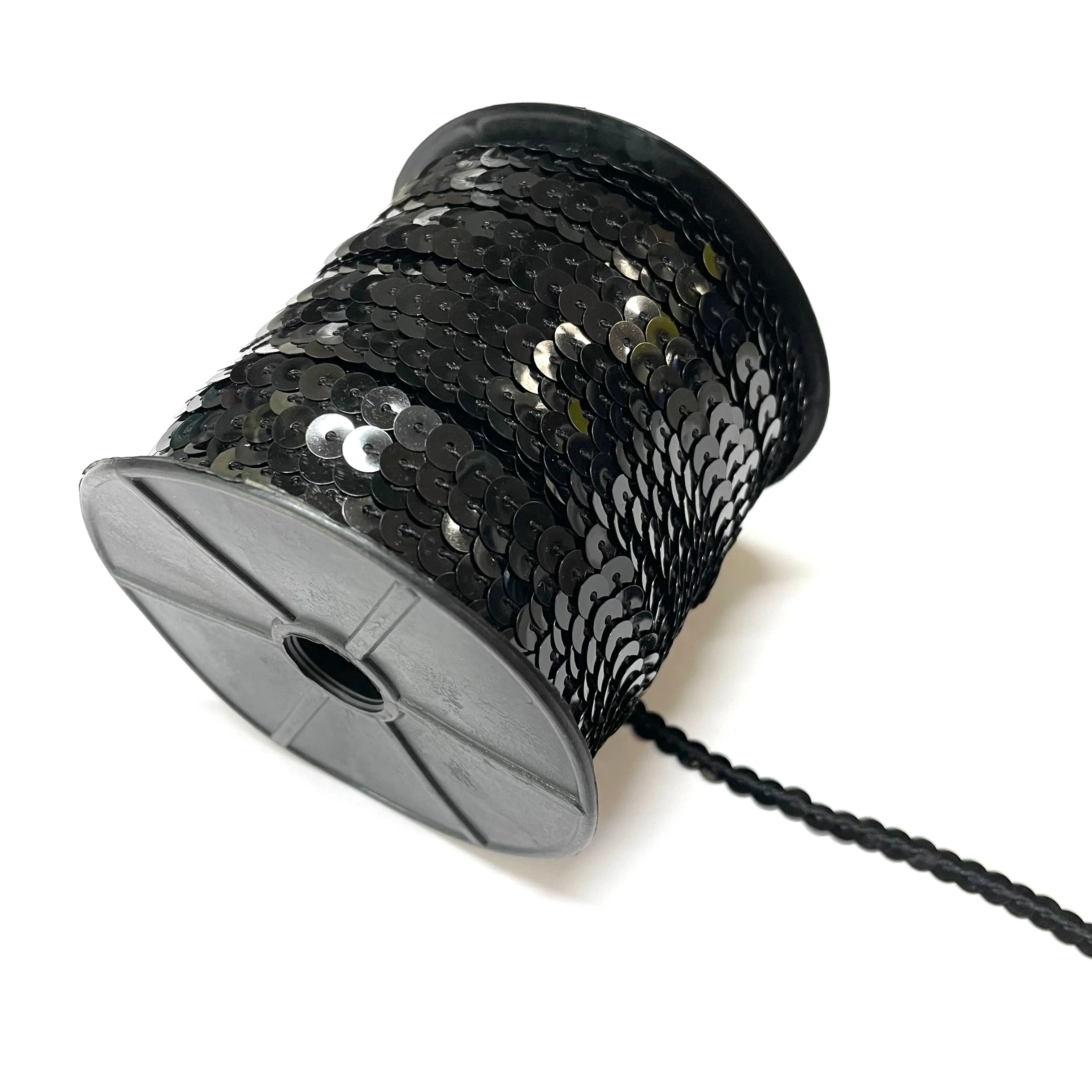 Sequin Single Strand 6mm Trimming per 10 mtrs - Black