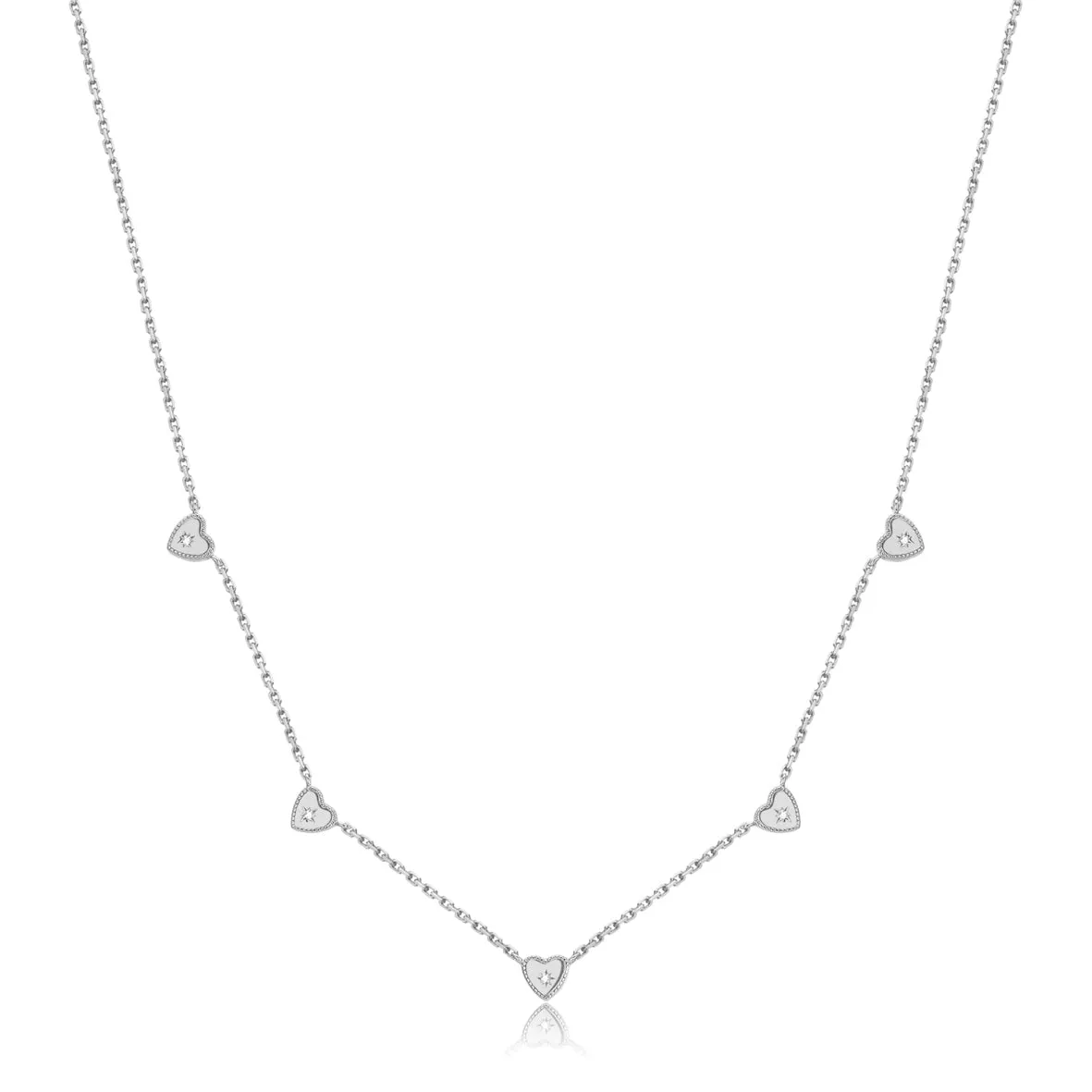Silver Carnelian Double Sided Choker - Sweetheart