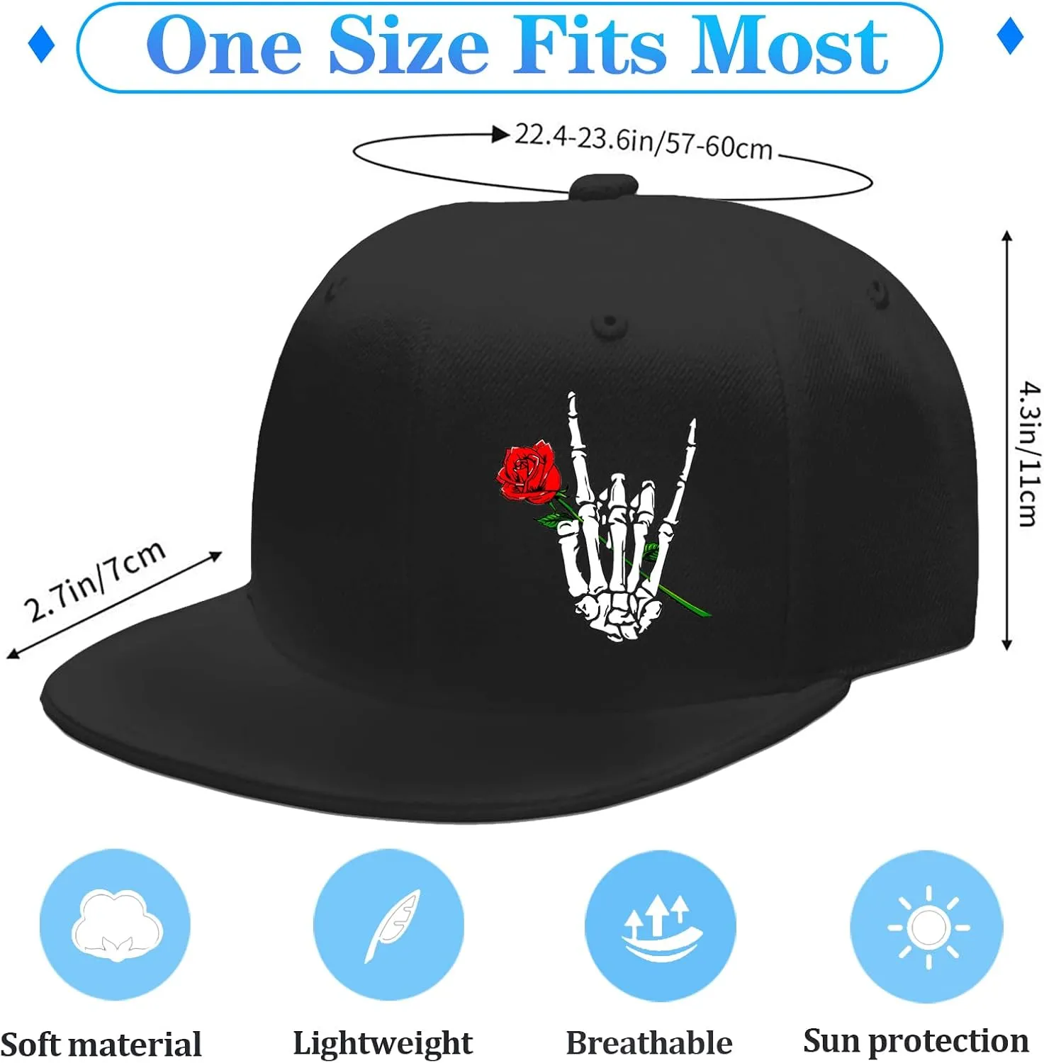 Snapback hat for Men Flat Bill Hats for Men Fitted Baseball Cap Hats
