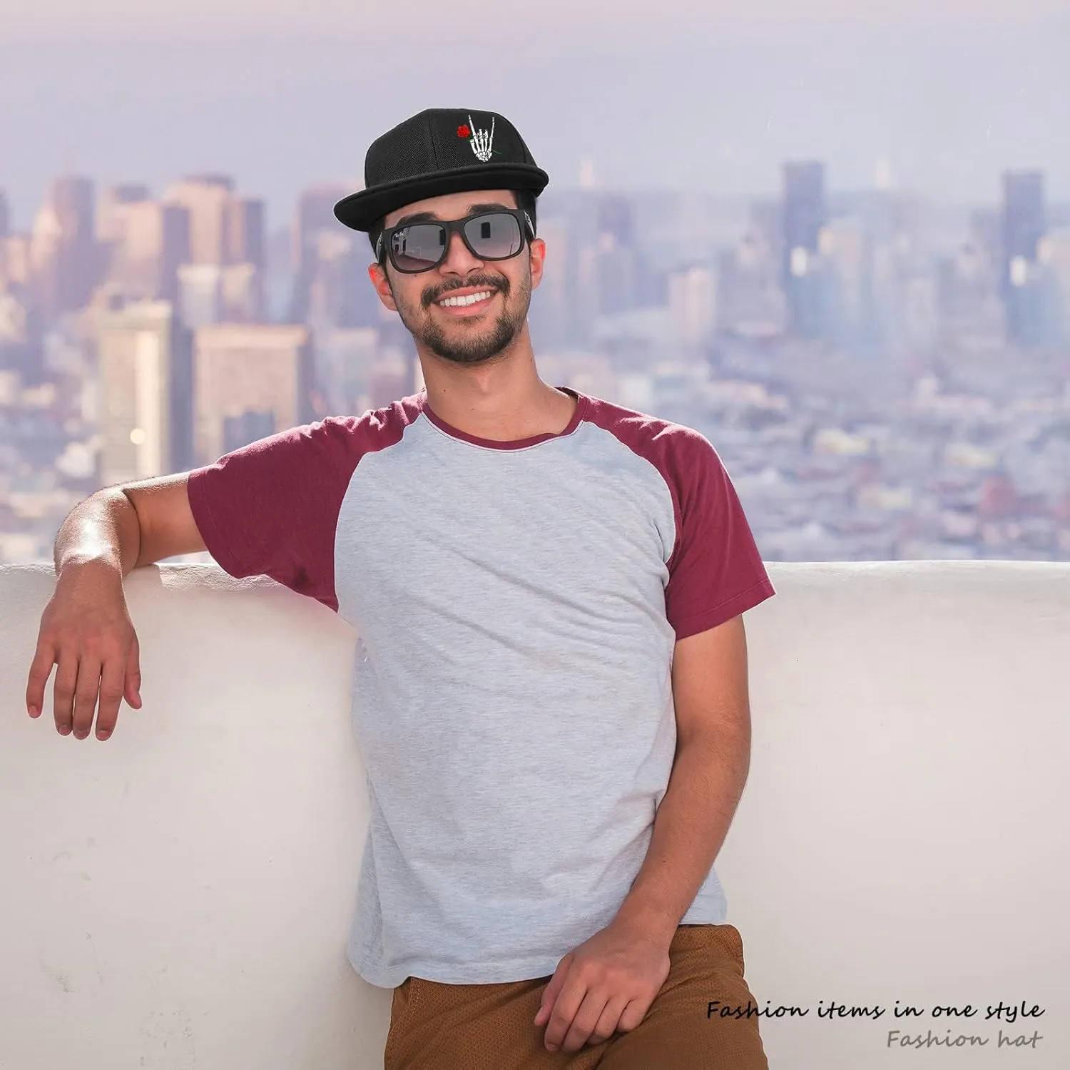 Snapback hat for Men Flat Bill Hats for Men Fitted Baseball Cap Hats