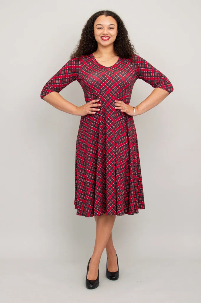 Soul Dress, Cherry Plaid, Bamboo