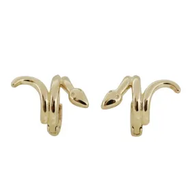 Sweet Snake Charm Hoop Earrings