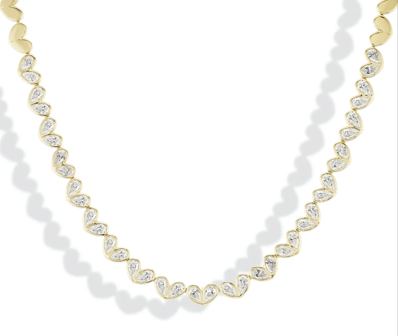 Sweetheart Tennis Necklace Diamond