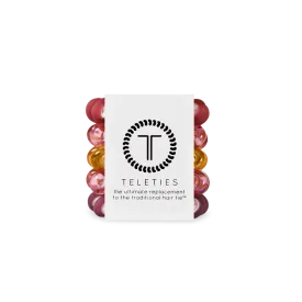 Teleties Hair Tie - Tiny Band Pack of 5 - Burgundy Bliss