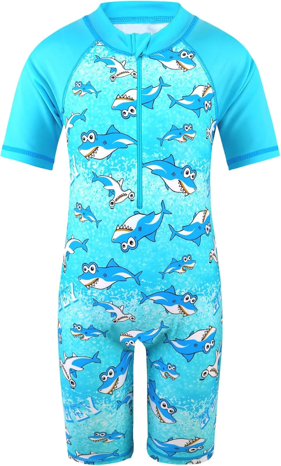 TFJH E One-Piece Boys Short Sleeve Swimsuits Rash Guard Suits Swimwear 50  UV Sun Protective Zip