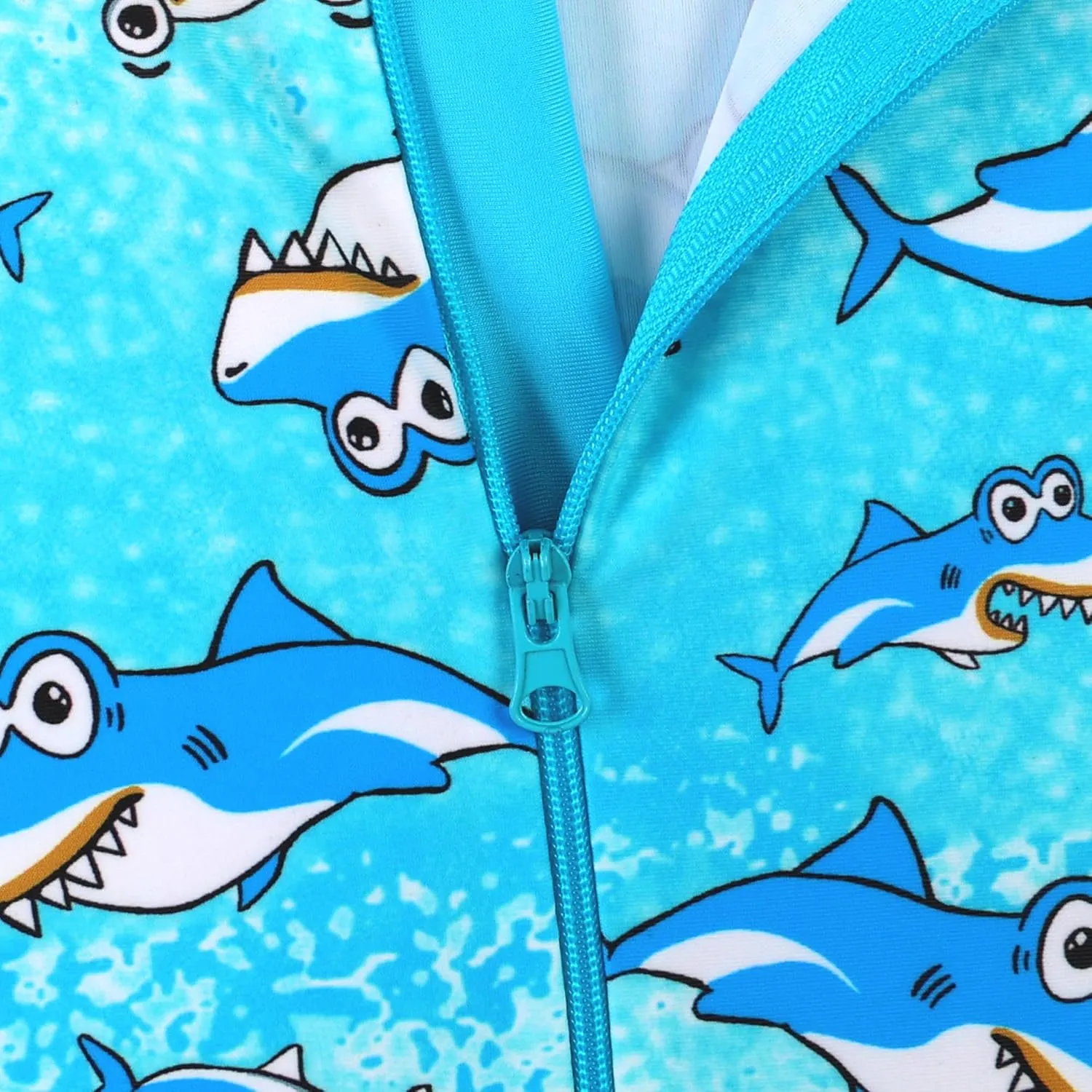 TFJH E One-Piece Boys Short Sleeve Swimsuits Rash Guard Suits Swimwear 50  UV Sun Protective Zip