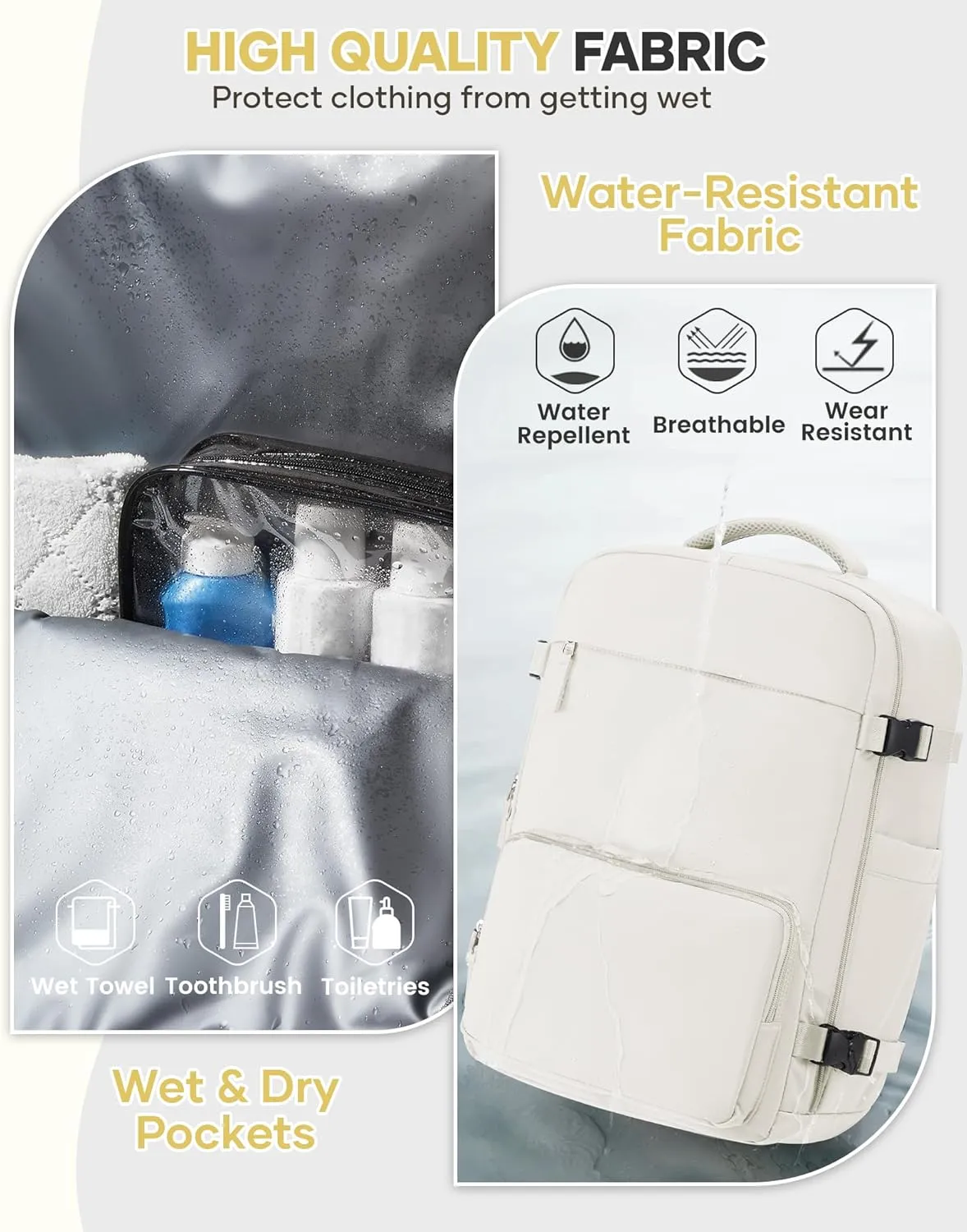 Vacuum Backpack Travel With Pump,Airback Personal Item Travel Bag,Waterproof Seal Compression bags, Carry on Flight Approved Backpack Grey and whiteWith Air Pump