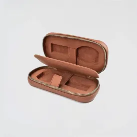 Voyager Brown Leather Watch Travel Case