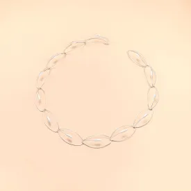 Wheat Drop 3D Silver Necklace