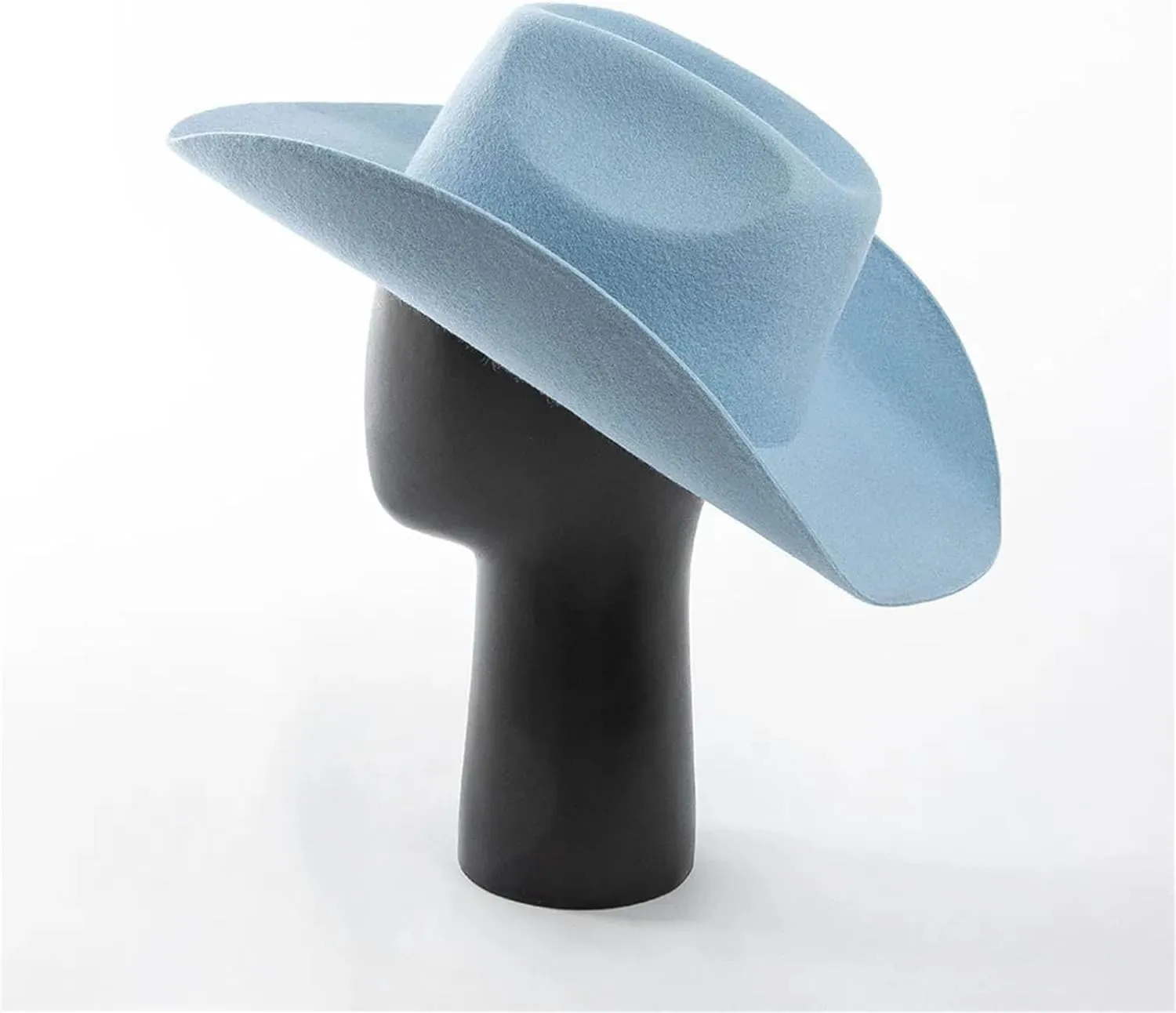 Women Wool Western Cowboy Hat Men Winter Casual Felt Hat Outdoor Warm Fedoras