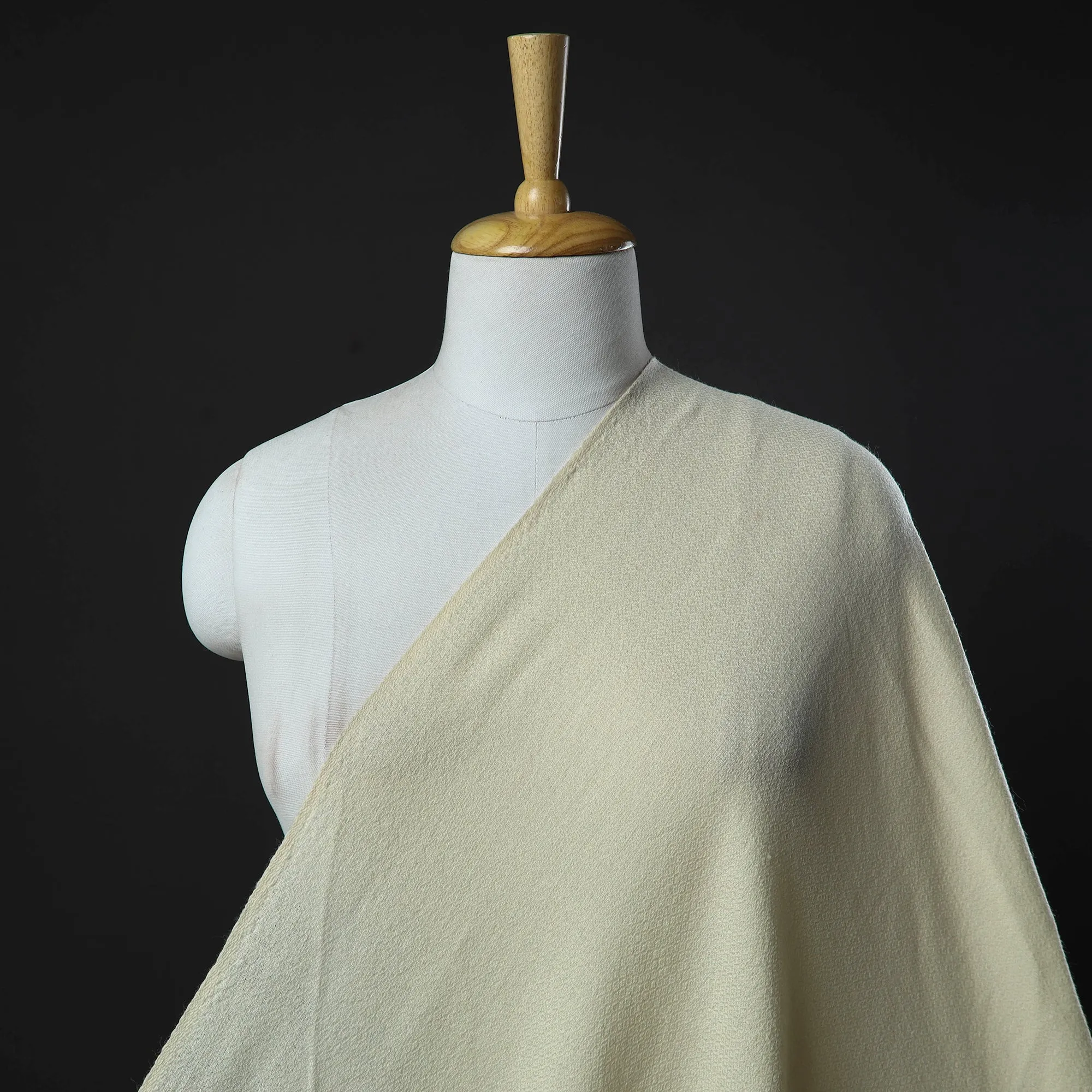 Yellow - Kumaun Handwoven Merino Woolen Fabric 13