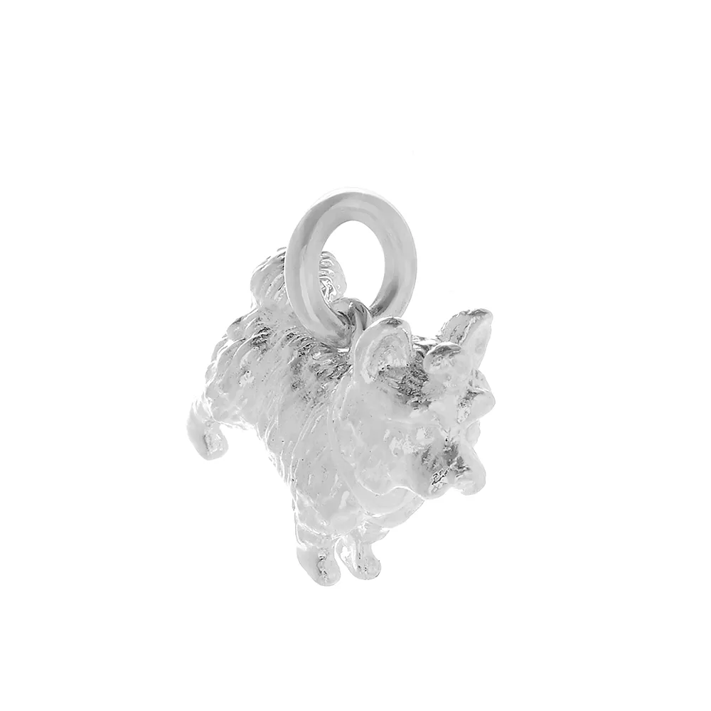 Yorkshire Terrier Silver Dog Charm