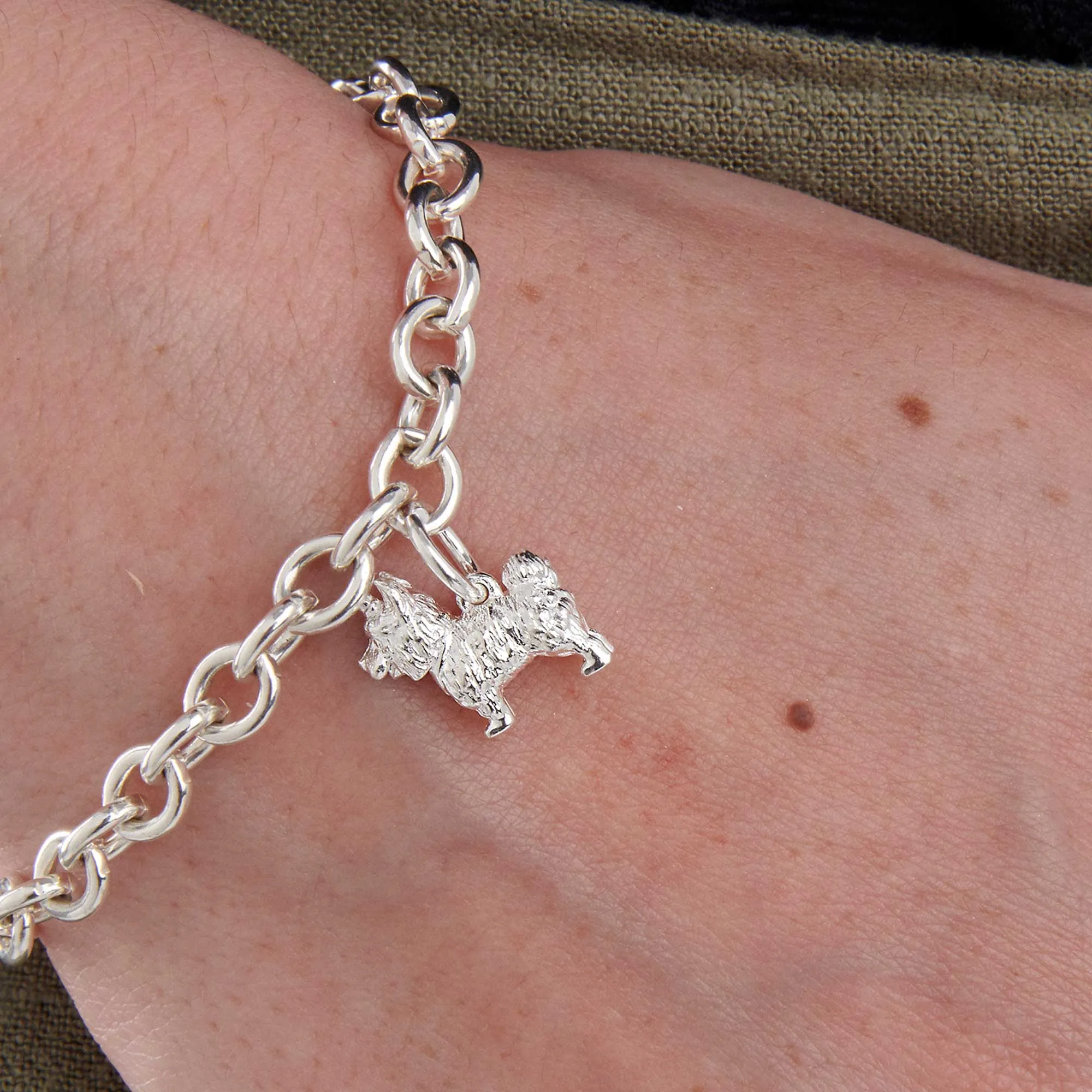 Yorkshire Terrier Silver Dog Charm